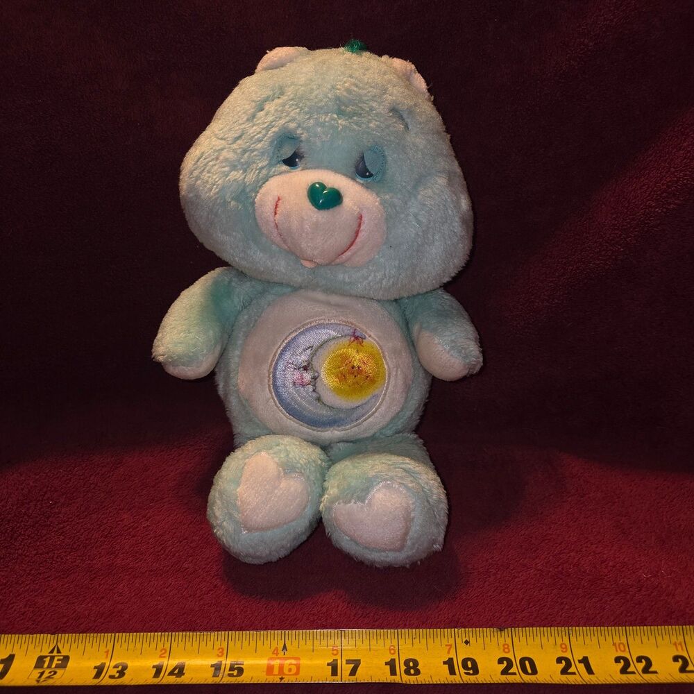 Care Bears Bedtime Bear Blue Sleepy Teddy Plush 10 Inch Vintage 2002